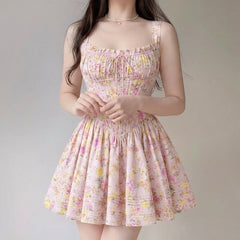 Aesthetic Mini Halter dress