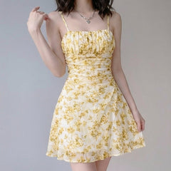 Floral Print Floral Sling Mini Dress