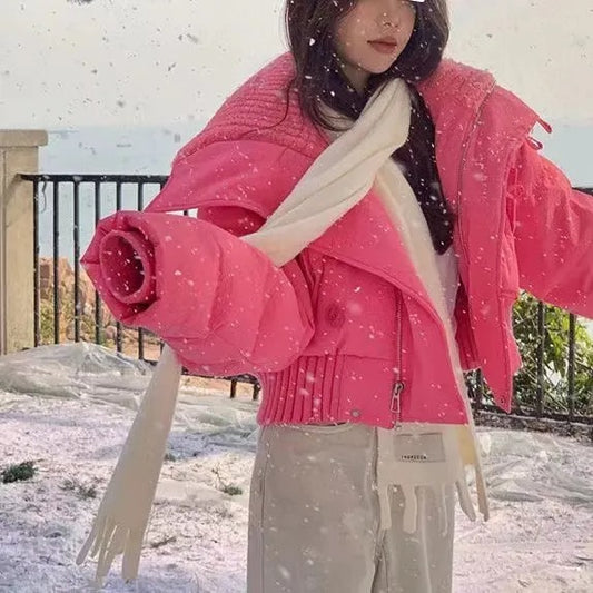 Zip Up Padded Short Jacket - fairypeony