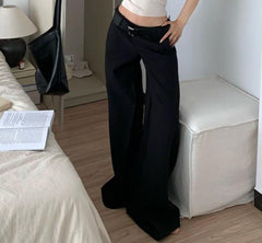 Vintage Low Waist Wide Leg Pants