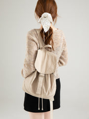 Versatile Simple Plaid Backpack for Women