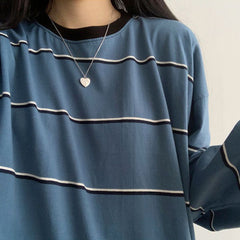 Vintage 90's Striped Oversized Long Sleeve Tee