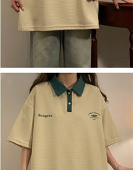 Vintage 90's Polo Neck Oversized T-Shirt