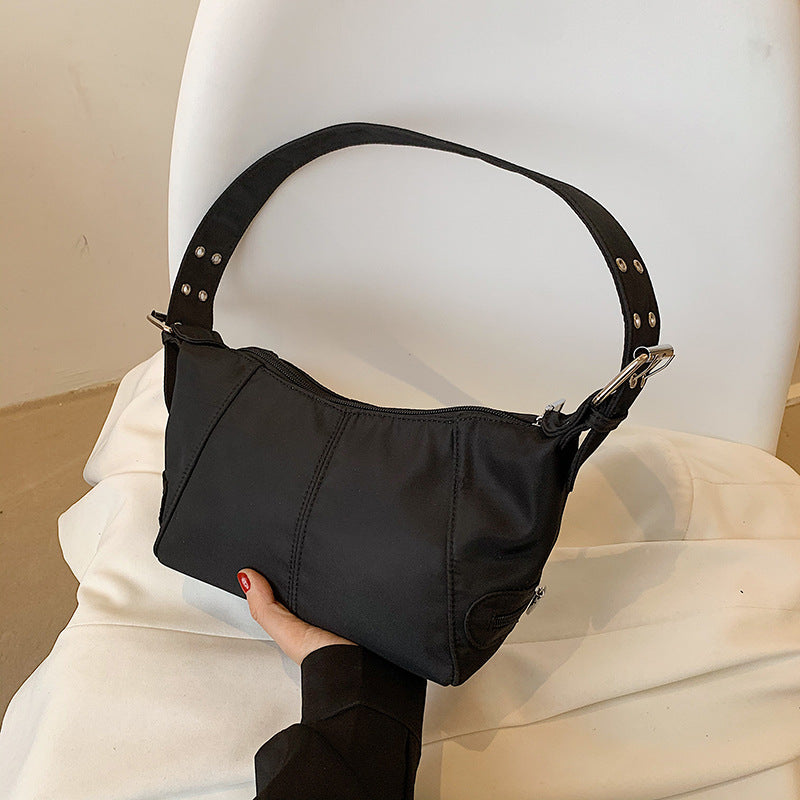 Solid Color Y2K Motorcycle Shoulder Bag - fairypeony