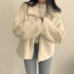 Plush Fleece Zip Up Jacket