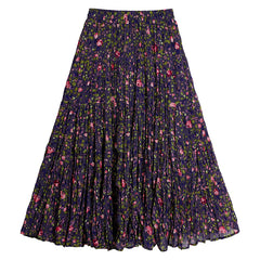 Casual Floral Umbrella Maxi Skirt - fairypeony