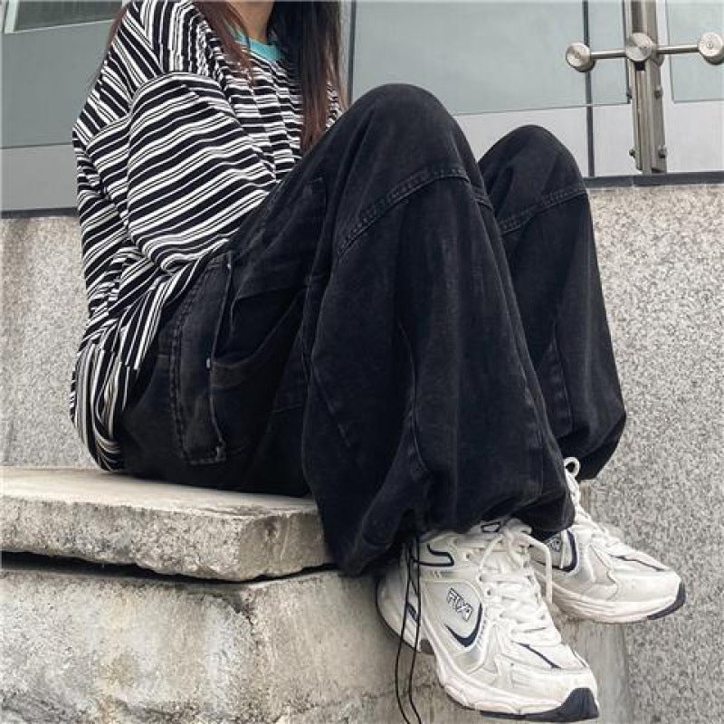 Vintage Punk Baggy Cargo Jeans - fairypeony