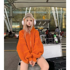Hooded Twist-Knit Sweater