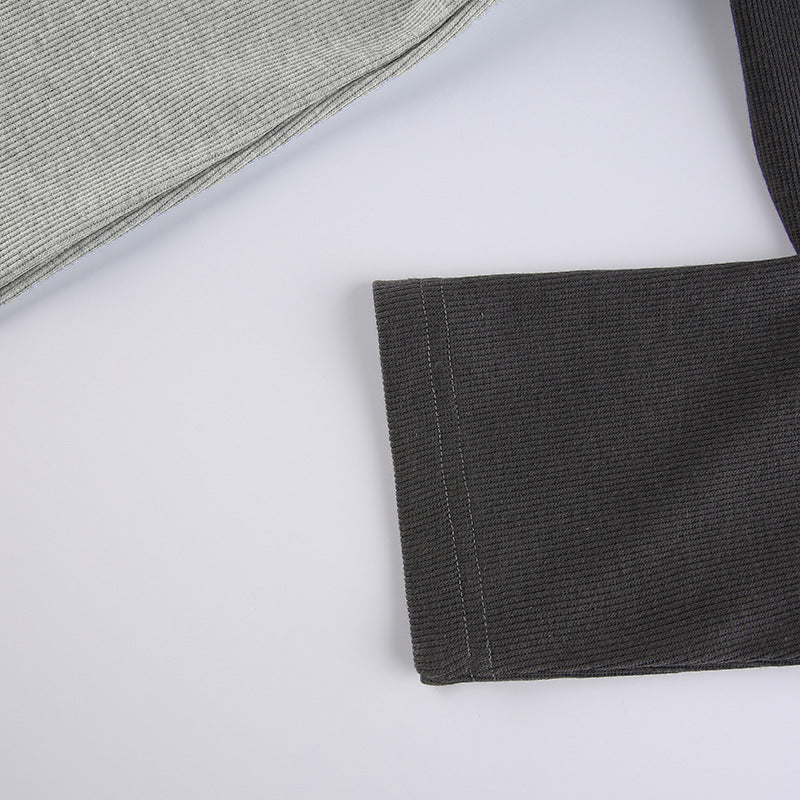 Ribbed Raglan Sleeve Tee - fairypeony