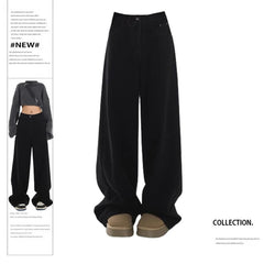 Vintage Black Straight Baggy Boyfriend Jeans