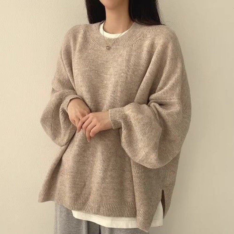 Round Neck Oversized Pullover Sweater
