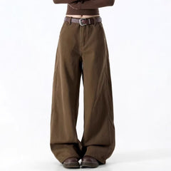 Vintage Straight Wide-Leg Trousers