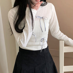 Coquette Bow Tie Long Sleeve Slim Tee