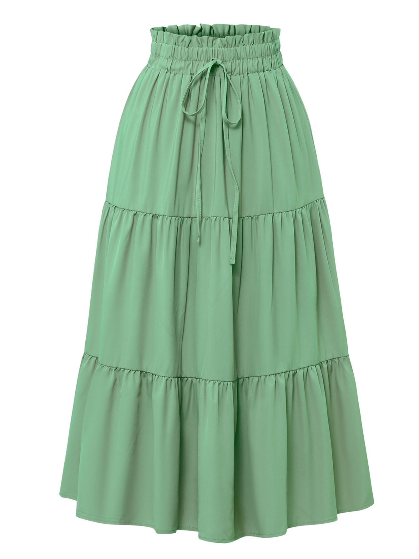 Floral Print Elastic Waist Maxi Skirt - fairypeony