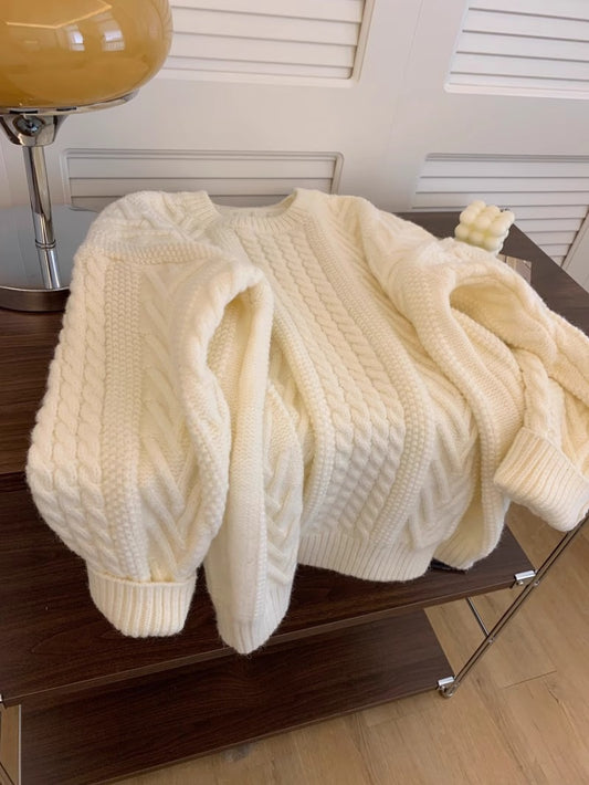 Womens Cable-Knit Sweater - fairypeony