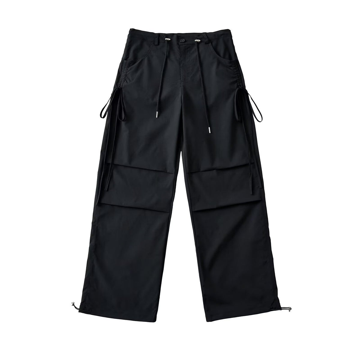 Side Drawstring Pleated Cargo Pants