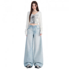 Women's loose-fit wide-leg jeans