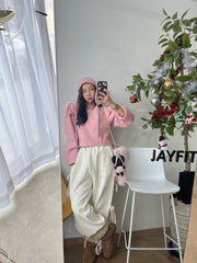 Side Lace Bow Tie  Baggy Sweatpants