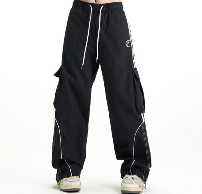 Vintage Piping Details Cargo Sweatpants | fairypeony