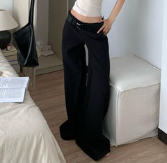 Vintage Low Waist Wide Leg Pants