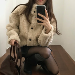 Women's Short Wool Blend Coat