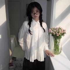 Korean Style Hooded Knit Cardigan and Shirt Set