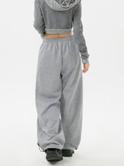 Solid Color Baggy Wide Leg Sweatpants