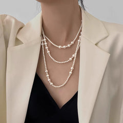 Irregular Long Pearl Necklace