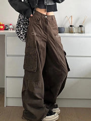 Vintage Wide Leg Loose Cargo Jeans