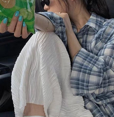 Fresh Plaid Print Long Sleeve Shirt