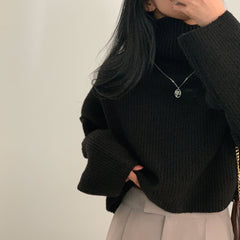 Dark Academia Turtle Neck Oversized Sweater
