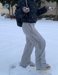 Aesthetic Side Bow Tie Sweatpants