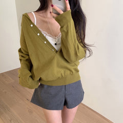 Long Sleeve Knit Polo Sweater