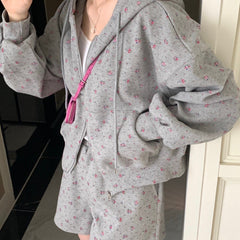 Loose Floral Printed Two-piece Set