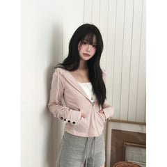 Women's Acrylic Butterfly Sleeve Knitted Sweater with Hood