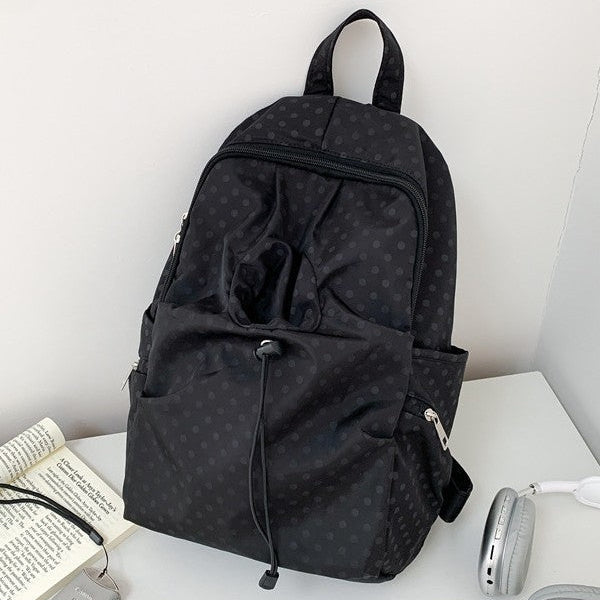 Polka Dot Waterproof Nylon Backpack