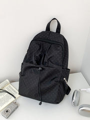 Polka Dot Waterproof Nylon Backpack with Air Cushion Straps