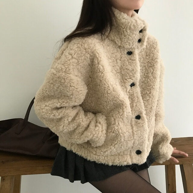 Women's Short Wool Blend Coat
