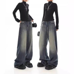 Vintage Dark Wash Baggy Boyfriend Jeans