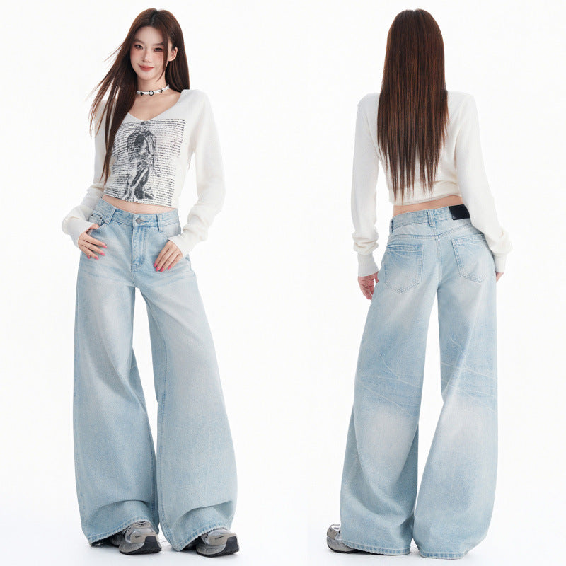 Women's loose-fit wide-leg jeans