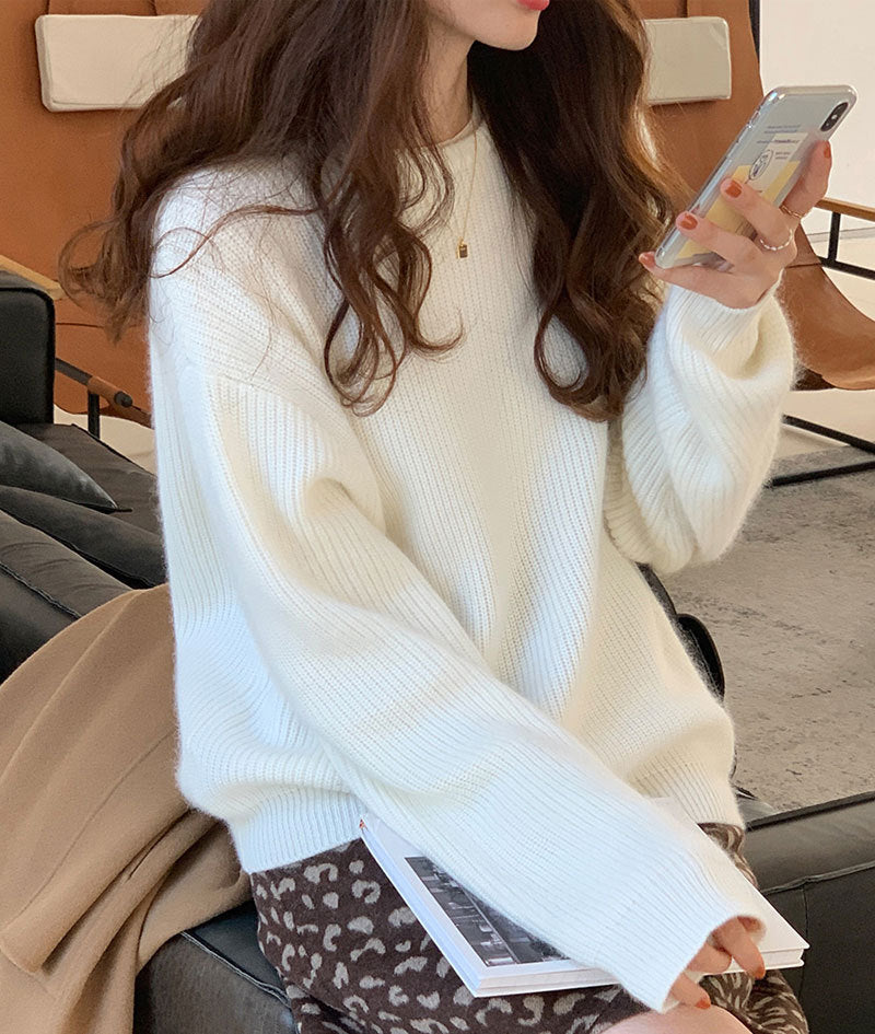 Womens Korean Style Knitted Sweater