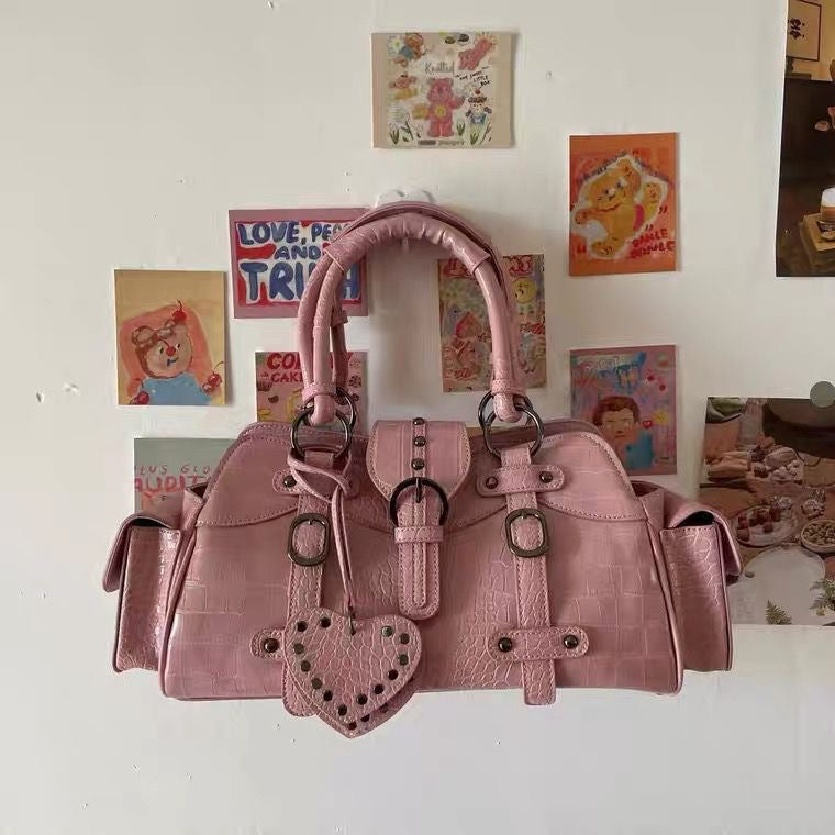 Buckle Babe Pink Shoulder Bag - fairypeony
