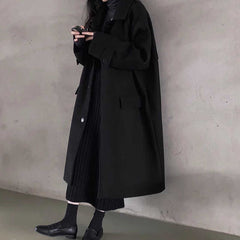 Dark Academia Single breasted Wool Coat