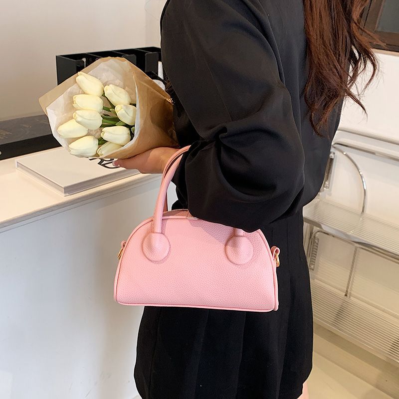 Pretty in Pink Leather Handbag - fairypeony