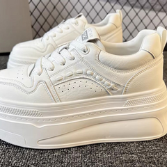 Genuine Leather Platform Sneakers for Women