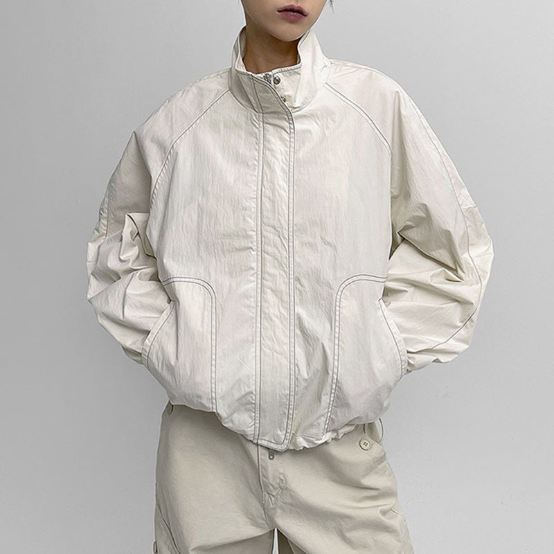 Gorpcore Seam Detail Splice Turtleneck Jacket - fairypeony
