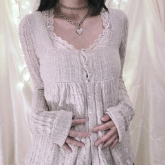 Square Neck Cable Knit Cardigan