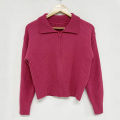 Vintage Zip Up Casual Versatile Cardigan