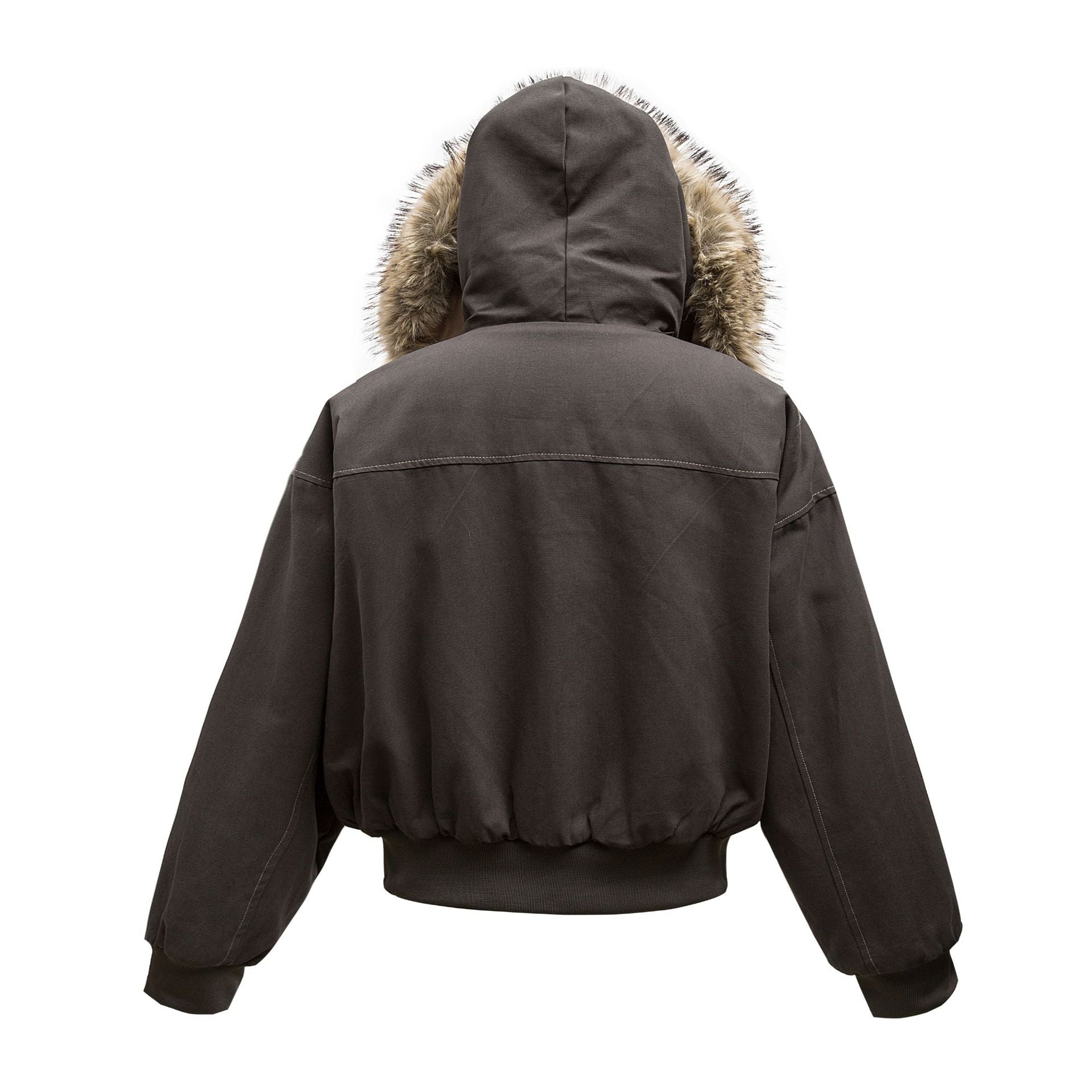 Retro Metal Buckle Hooded Cotton Jacket