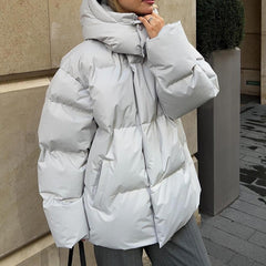 Multicolor Hooded Puffer Jacket